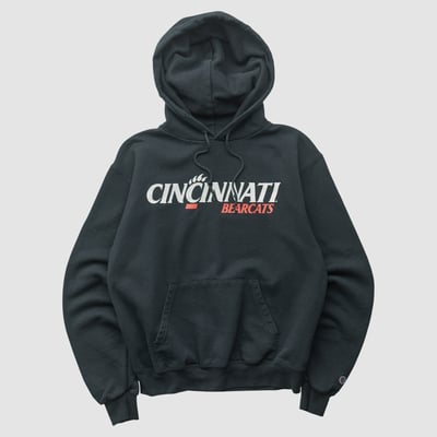 Cincinnati Bearcats Champion 2000s Hooded Pullover Sweatshirt - Black - XS by Fanatics Real Vintage