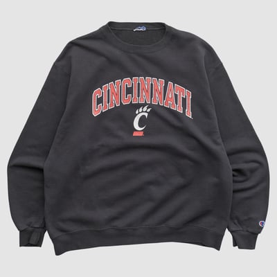 Cincinnati Bearcats Champion 2000s Pullover Sweatshirt - Black - M by Fanatics Real Vintage