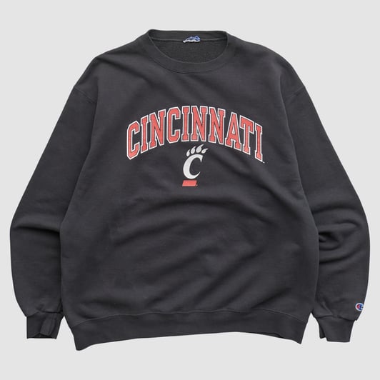 Cincinnati Bearcats Champion 2000s Pullover Sweatshirt - Black - M by Fanatics Real Vintage
