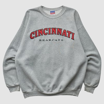 Cincinnati Bearcats Champion 2000s Pullover Sweatshirt - Heather Gray - XL by Fanatics Real Vintage
