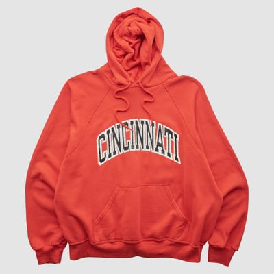 Cincinnati Bearcats Champion 80s Hooded Pullover Sweatshirt - Red - M by Fanatics Real Vintage