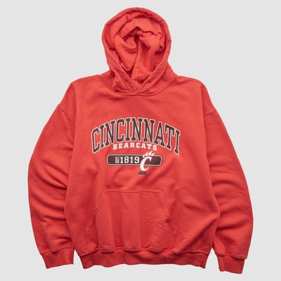 Cincinnati Bearcats Gildan 2000s Hooded Pullover Sweatshirt - Red - M by Fanatics Real Vintage