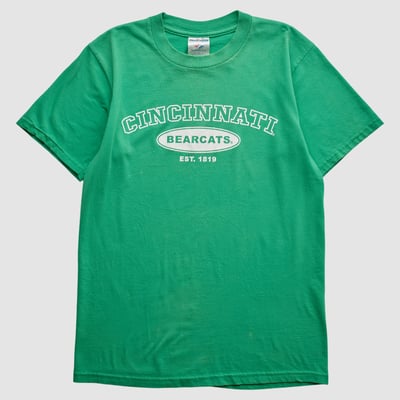 Cincinnati Bearcats Jerzees 2000s T-shirt - Green - XS by Fanatics Real Vintage