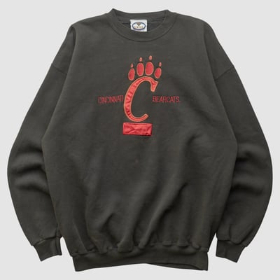Cincinnati Bearcats Vesi 90s Pullover Sweatshirt - Charcoal - L by Fanatics Real Vintage
