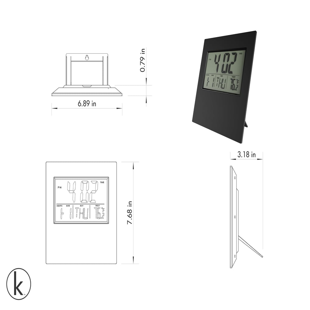 Cincinnati Bearcats Keyscaper Color Block Digital Desk Clock