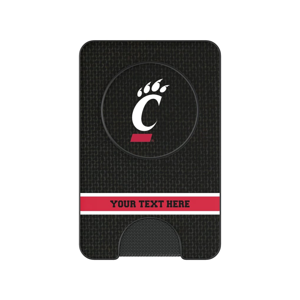 Cincinnati Bearcats Keyscaper Personalized Endzone Solid PopSockets Magnetic Wallet