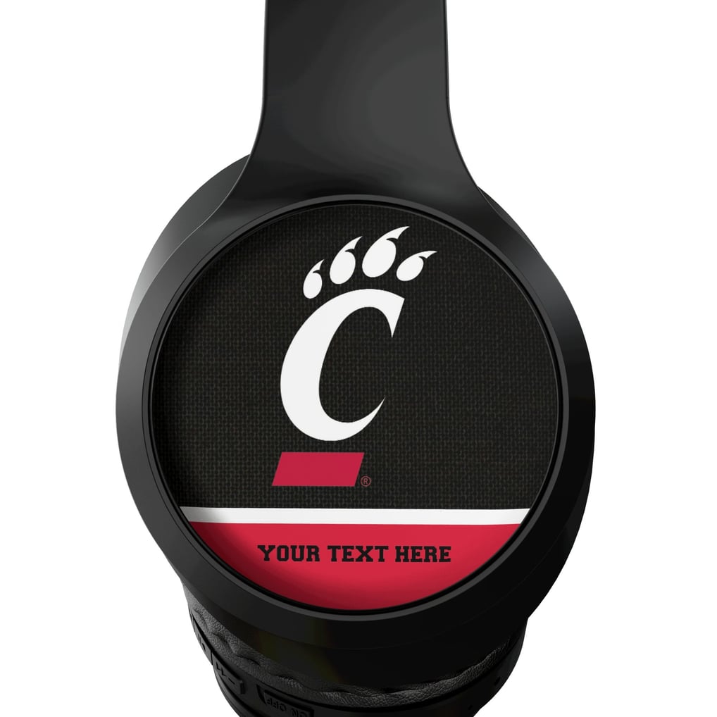 Cincinnati Bearcats Keyscaper Personalized Endzone Solid Wireless Bluetooth Headphones With Case
