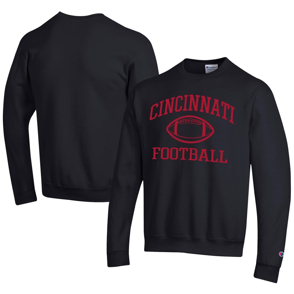  Cincinnati Bearcats Champion Football Powerblend Pullover Sweatshirt - Black