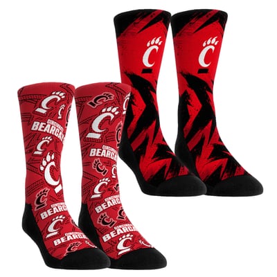  Cincinnati Bearcats Rock Em Unisex Game Day Two-Pack Crew Socks Set - Red