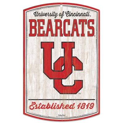 Cincinnati Bearcats WinCraft 11'' x 17'' Wood Sign