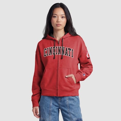 Cincinnati Bearcats Champion Women's Arch Full-Zip Fleece Hoodie - Red