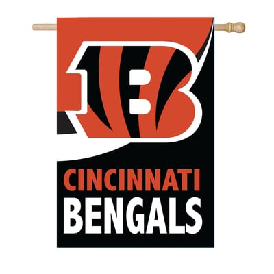  Cincinnati Bengals 29" x 43" Color Wave Double-Sided Burlap House Flag