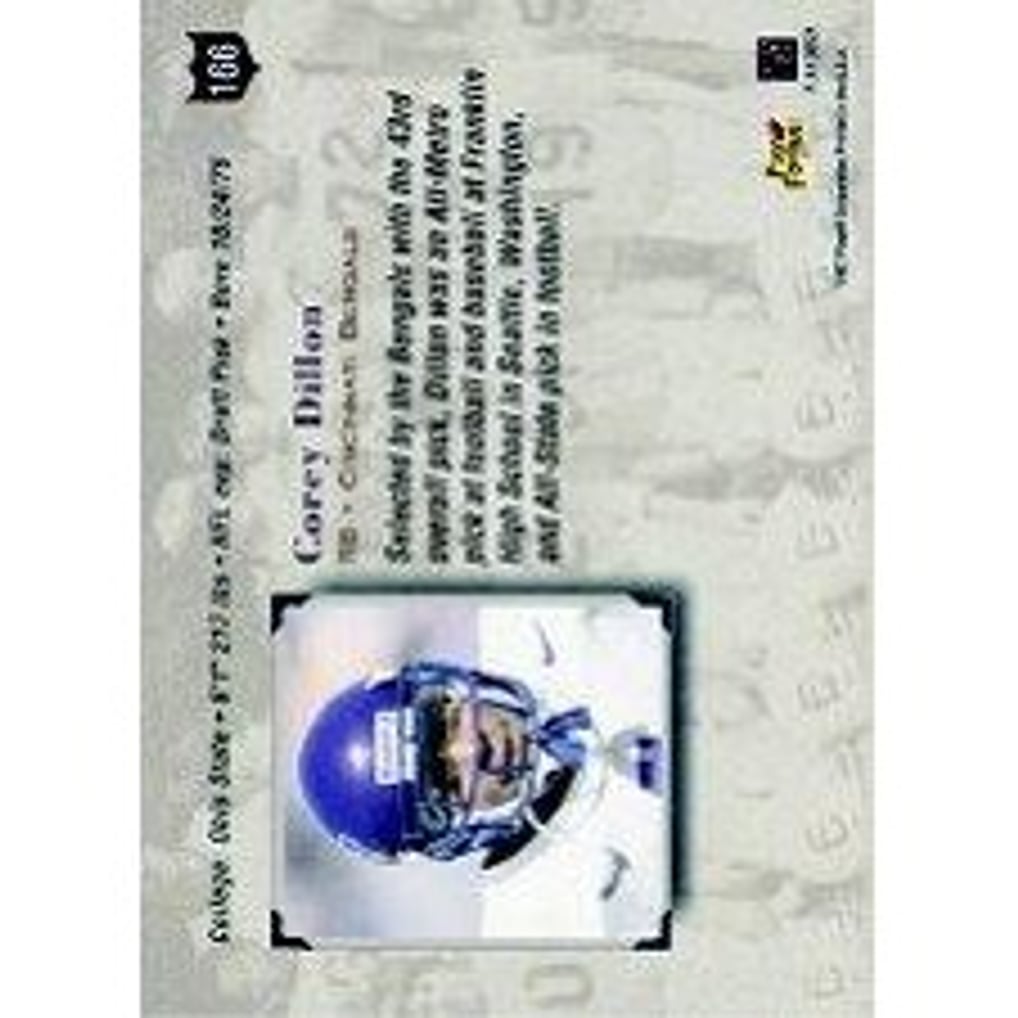 1997 Absolute #166 Corey Dillon RC