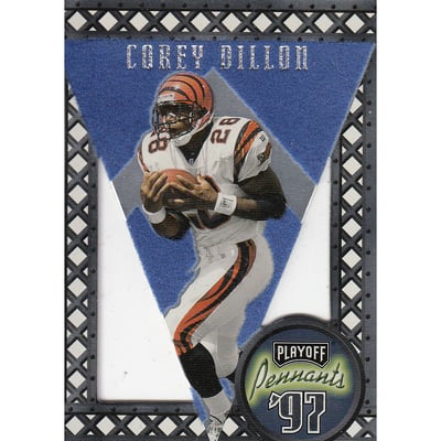 1997 Playoff Contenders Pennants Blue Felt #36 Corey Dillon
