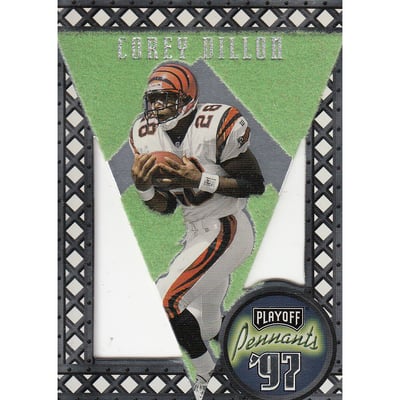 1997 Playoff Contenders Pennants Green Felt #36 Corey Dillon