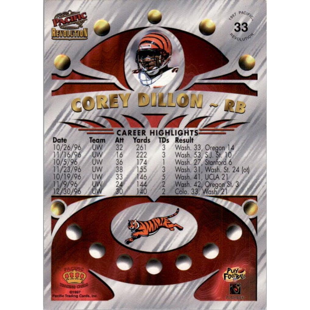 1997 Revolution Copper #33 Corey Dillon