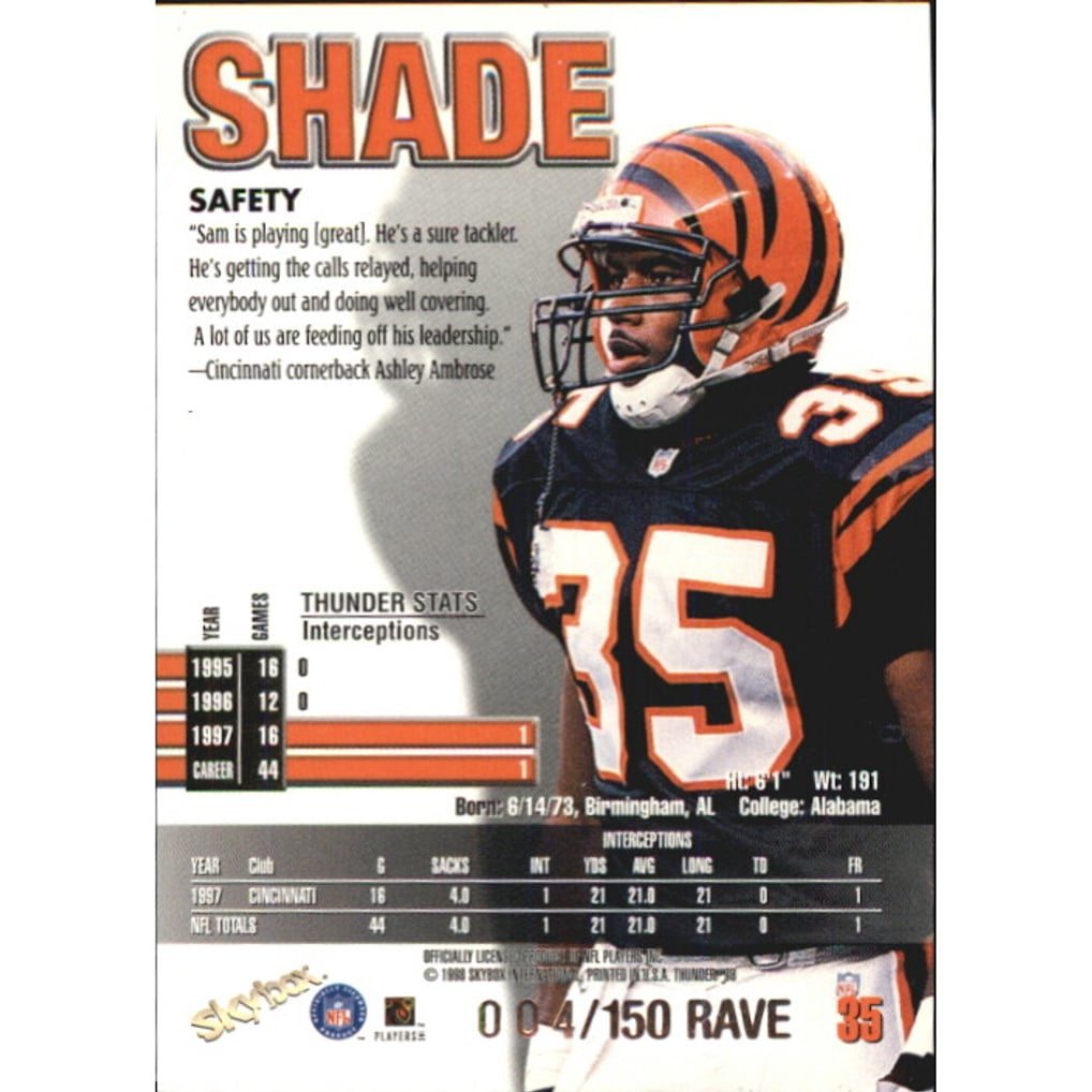 1998 SkyBox Thunder Rave #35 Sam Shade