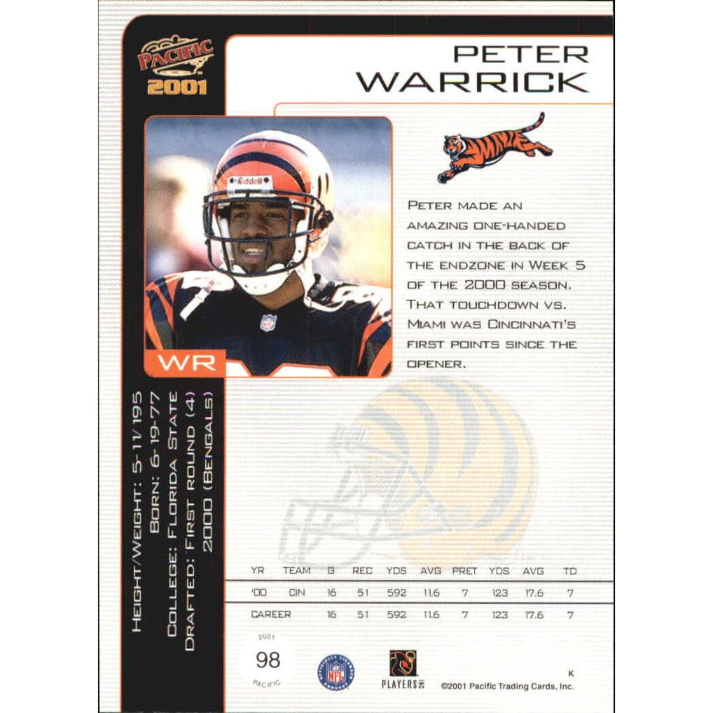 2001 Pacific Premiere Date #98 Peter Warrick
