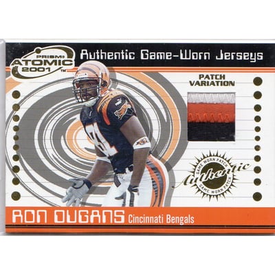 2001 Pacific Prism Atomic Jersey Patches #112 Ron Dugans