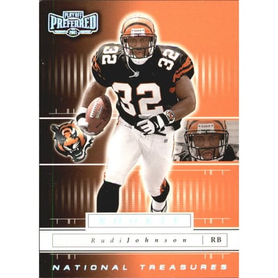 2001 Playoff Preferred National Treasures Silver #116 Rudi Johnson