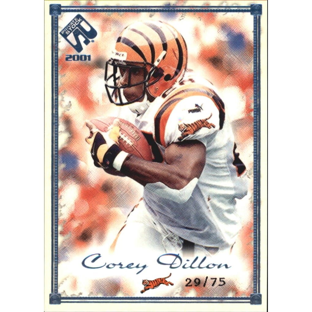 2001 Private Stock Blue Framed #20 Corey Dillon