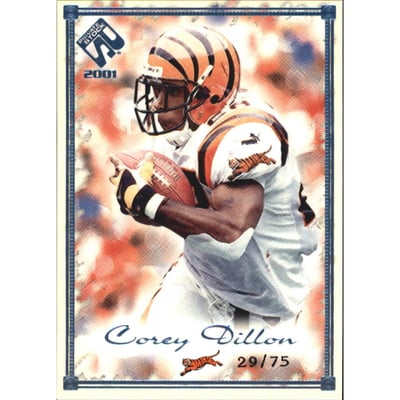 2001 Private Stock Blue Framed #20 Corey Dillon