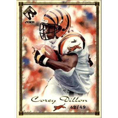 2001 Private Stock Gold Framed #20 Corey Dillon