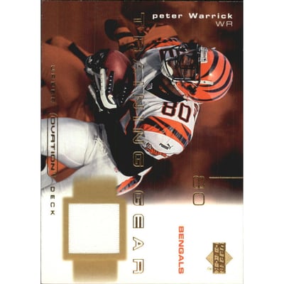 2001 Upper Deck Ovation Training Gear #TPW Peter Warrick