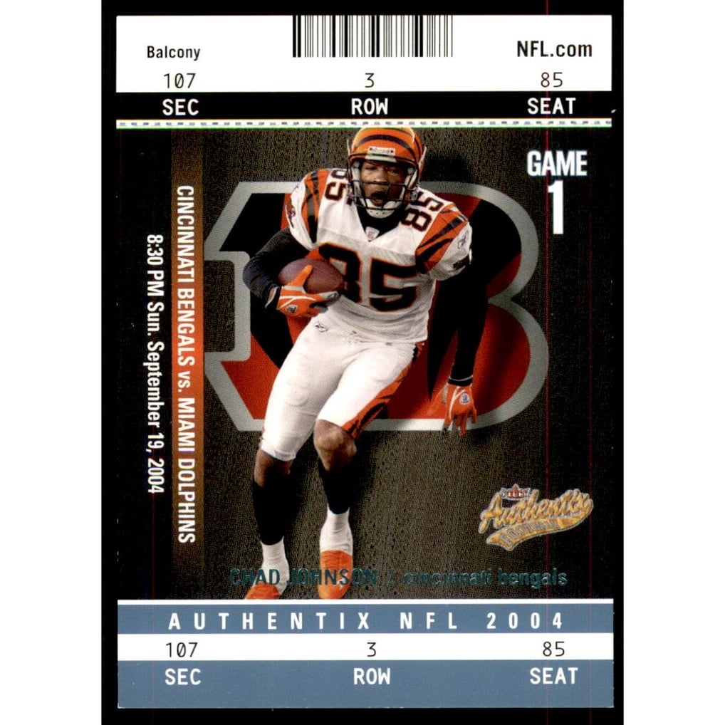 2004 Fleer Authentix Balcony Blue #9 Chad Johnson