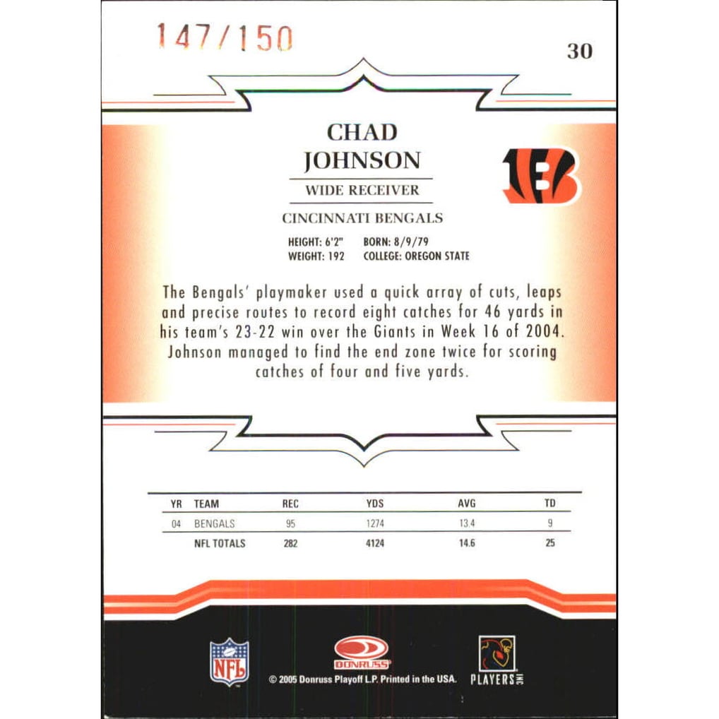 2005 Throwback Threads Red #30 Chad Johnson