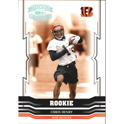 2005 Throwback Threads Silver Holofoil #166 Chris Henry
