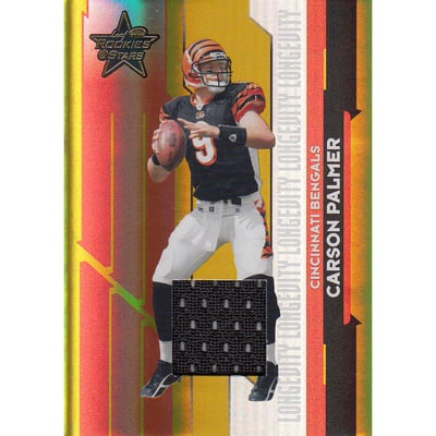 2006 Leaf Rookies and Stars Materials Longevity Gold #21 Carson Palmer