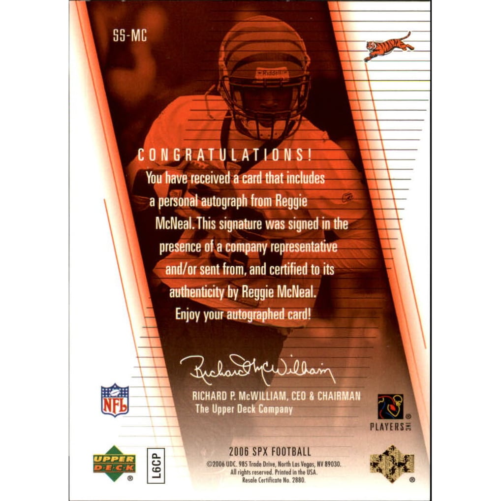 2006 SPx Super Scripts Autographs #SSMC Reggie McNeal