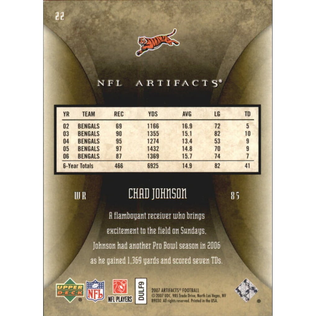 2007 Artifacts Gold #22 Chad Johnson/85