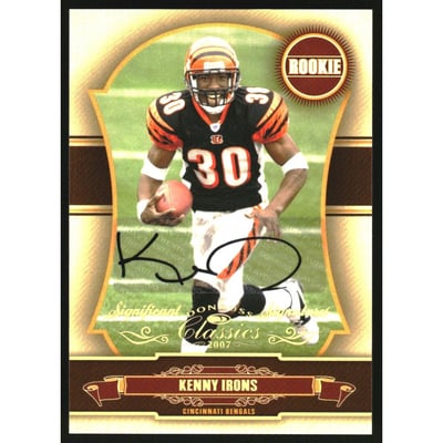 2007 Donruss Classics Significant Signatures Gold #161 Kenny Irons