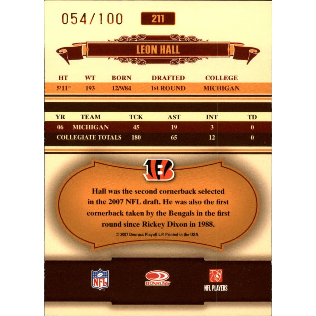 2007 Donruss Classics Timeless Tributes Bronze #211 Leon Hall