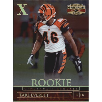 2007 Donruss Gridiron Gear Gold Holofoil X's #132 Earl Everett
