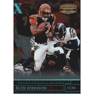 2007 Donruss Gridiron Gear Platinum Holofoil X's #67 Rudi Johnson