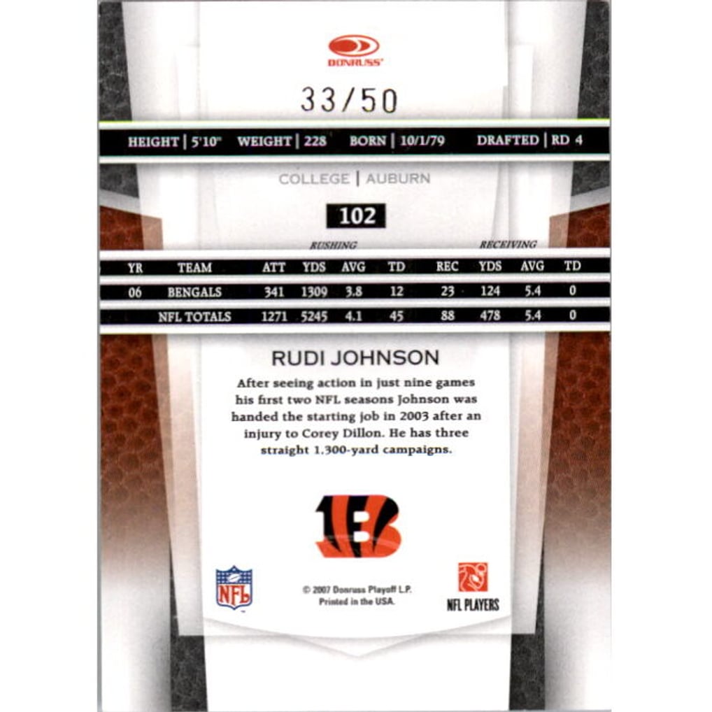 2007 Leaf Certified Materials Mirror Blue #102 Rudi Johnson