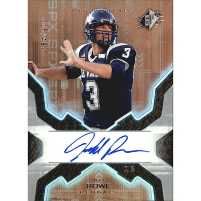 2007 SPx #180 Jeff Rowe AU RC