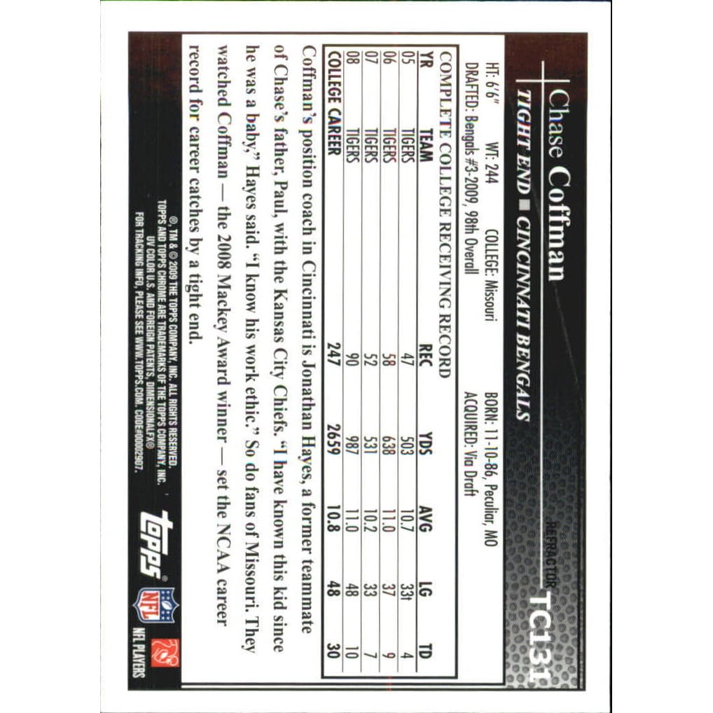2009 Topps Chrome Blue Refractors #TC131 Chase Coffman