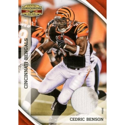 2010 Panini Gridiron Gear Jerseys Prime #30 Cedric Benson/50