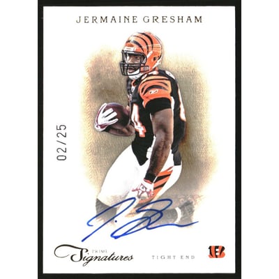 2011 Prime Signatures Autographs Gold #86 Jermaine Gresham/25