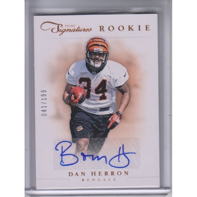 2012 Prime Signatures #184 Dan Herron AU/199 RC