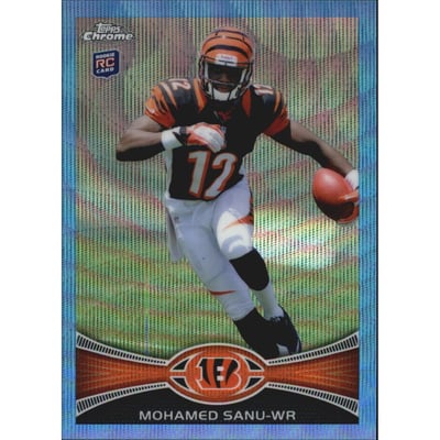 2012 Topps Chrome Blue Wave Refractors #BW98 Mohamed Sanu