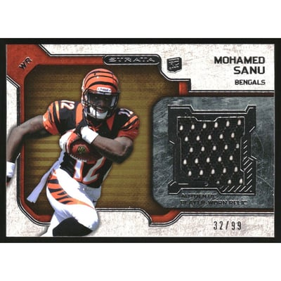 2012 Topps Strata Rookie Jerseys Gold #RRMS Mohamed Sanu