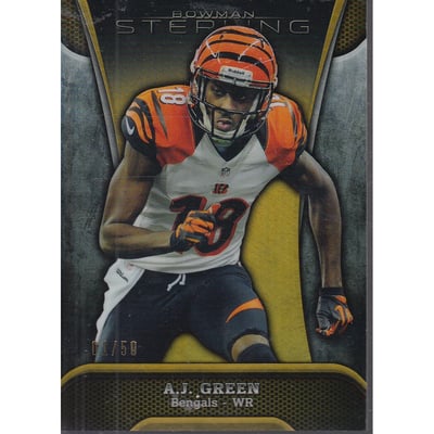 2013 Bowman Sterling Gold Refractors #53 A.J. Green