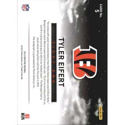 2013 Prestige Draft City Destinations Autographs #5 Tyler Eifert
