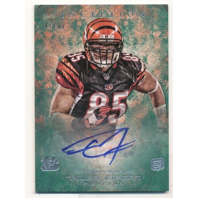 2013 Topps Inception Green #106 Tyler Eifert AU
