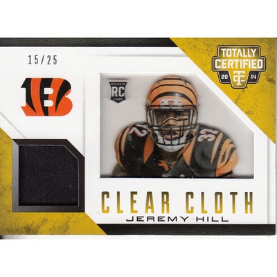 2014 Totally Certified Rookie Clear Cloth Gold Horizontal #RCCJH Jeremy Hill